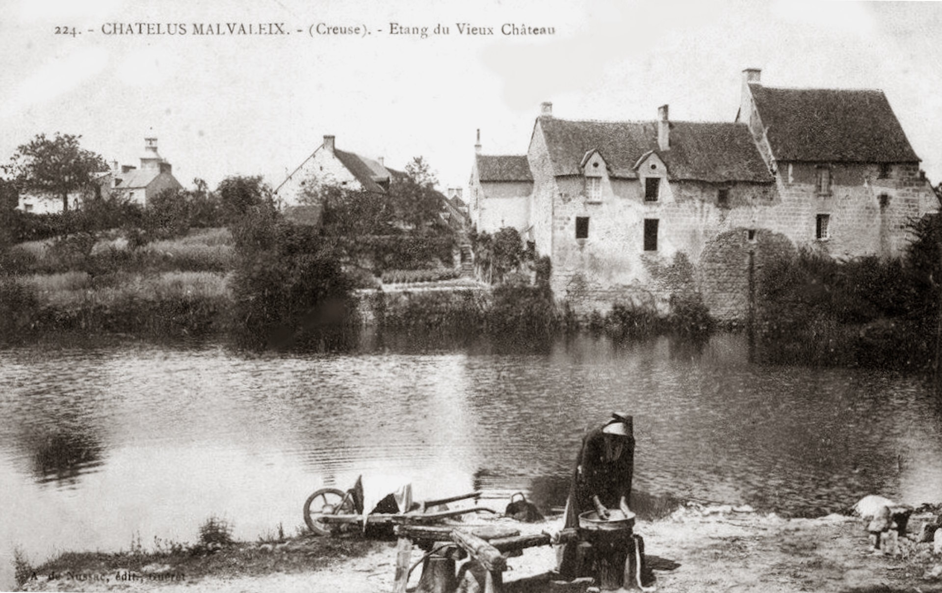 224 CHATELUS MALVALEIX Creuse - Etang du vieux CHATEAU