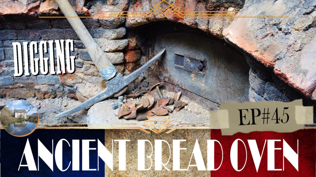 Digging through decades of neglect, a bread oven is revealed